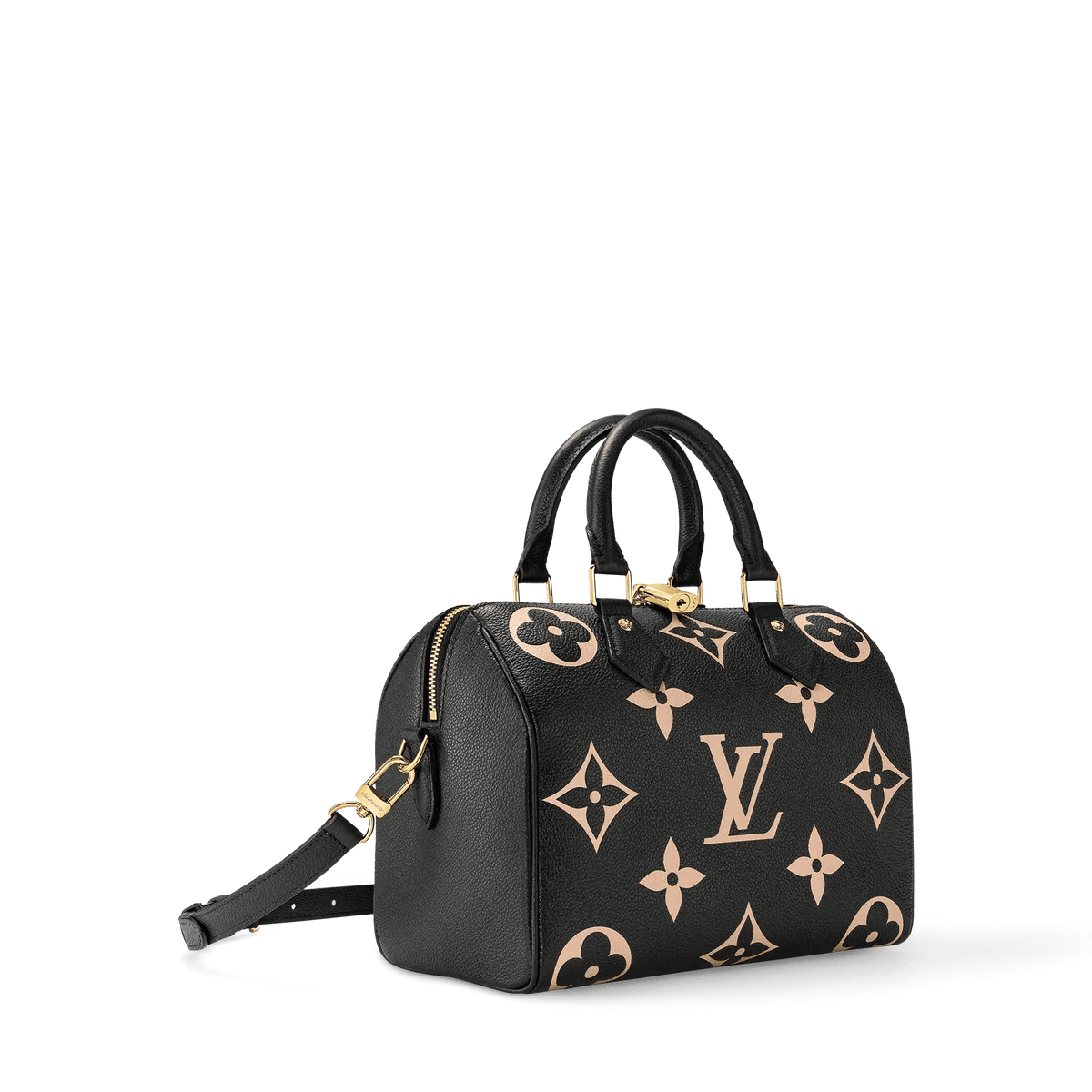 Speedy Bandoulière 25 Bicolor Monogram Empreinte Leather Handbag M58947 For Women