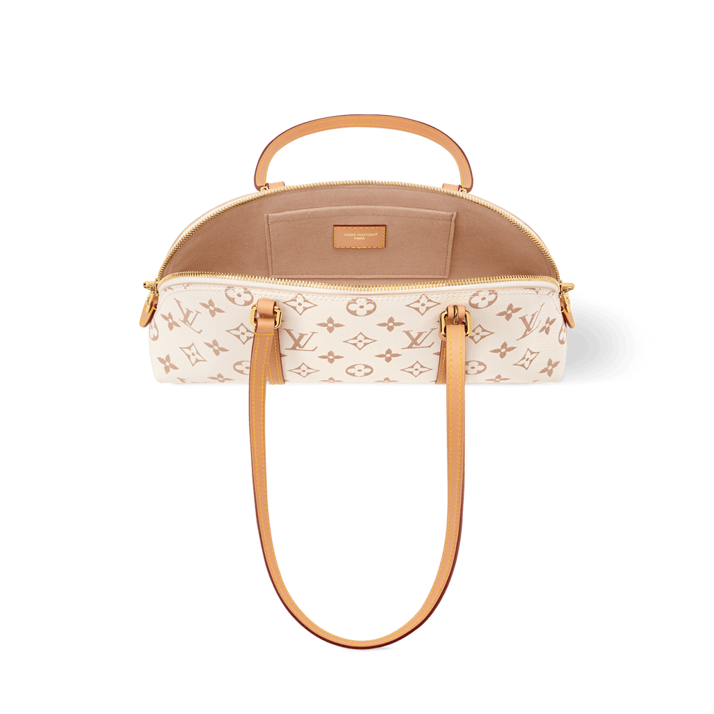 Squire East-West Monogram Dune Canvas Shoulder Bag For Women