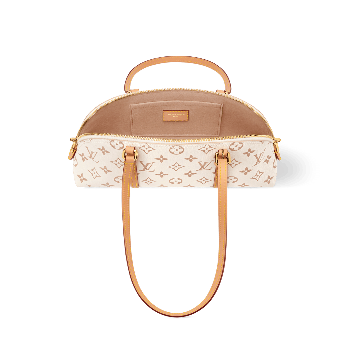 Squire East-West Monogram Dune Canvas Shoulder Bag For Women
