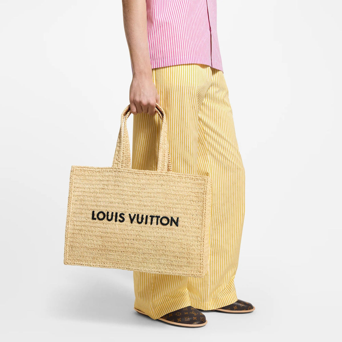 Beige Cowhide & Leather Tote Bag product image 6
