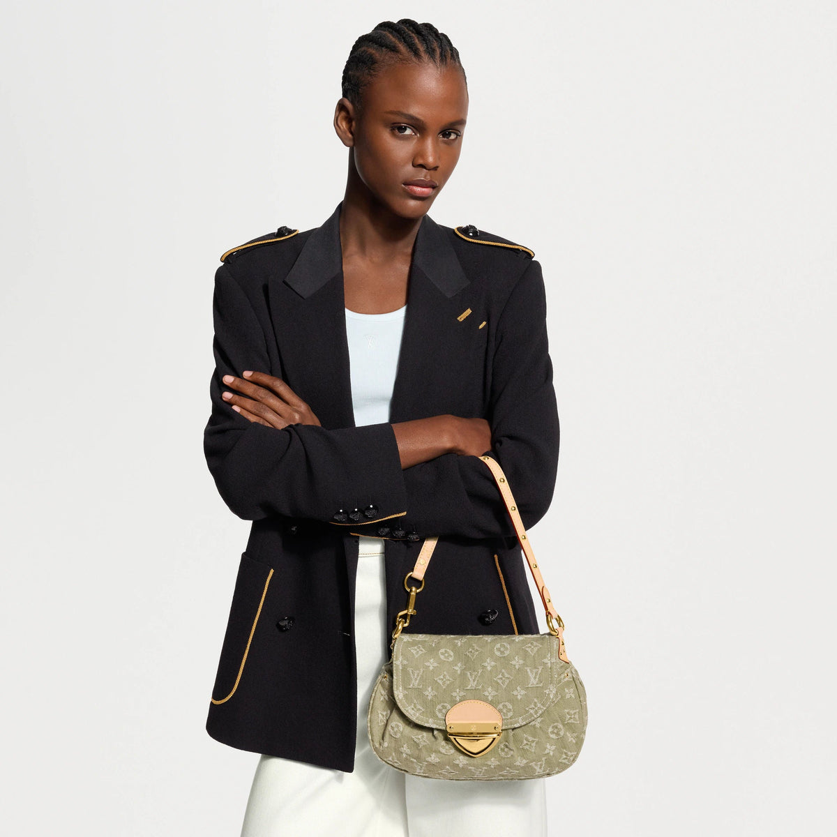 Khaki Denim & Cotton Handbag product image 7
