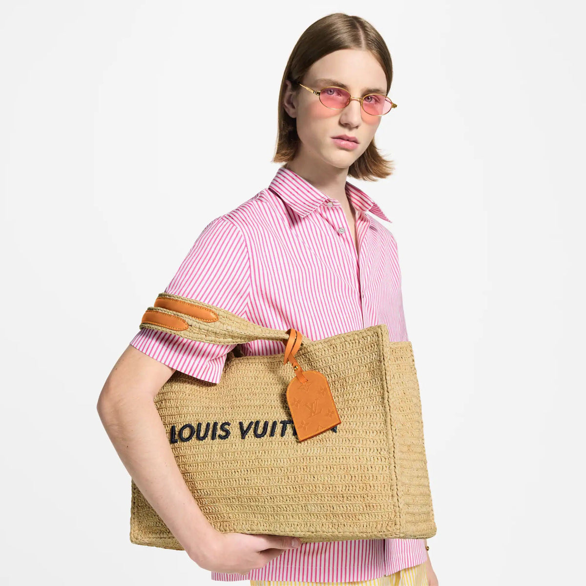 Beige Cowhide & Leather Tote Bag product image 5