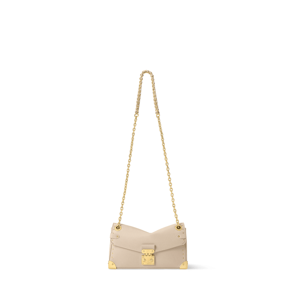 Trunkie East-West Calfskin Leather Almond Baguette Bag For Women