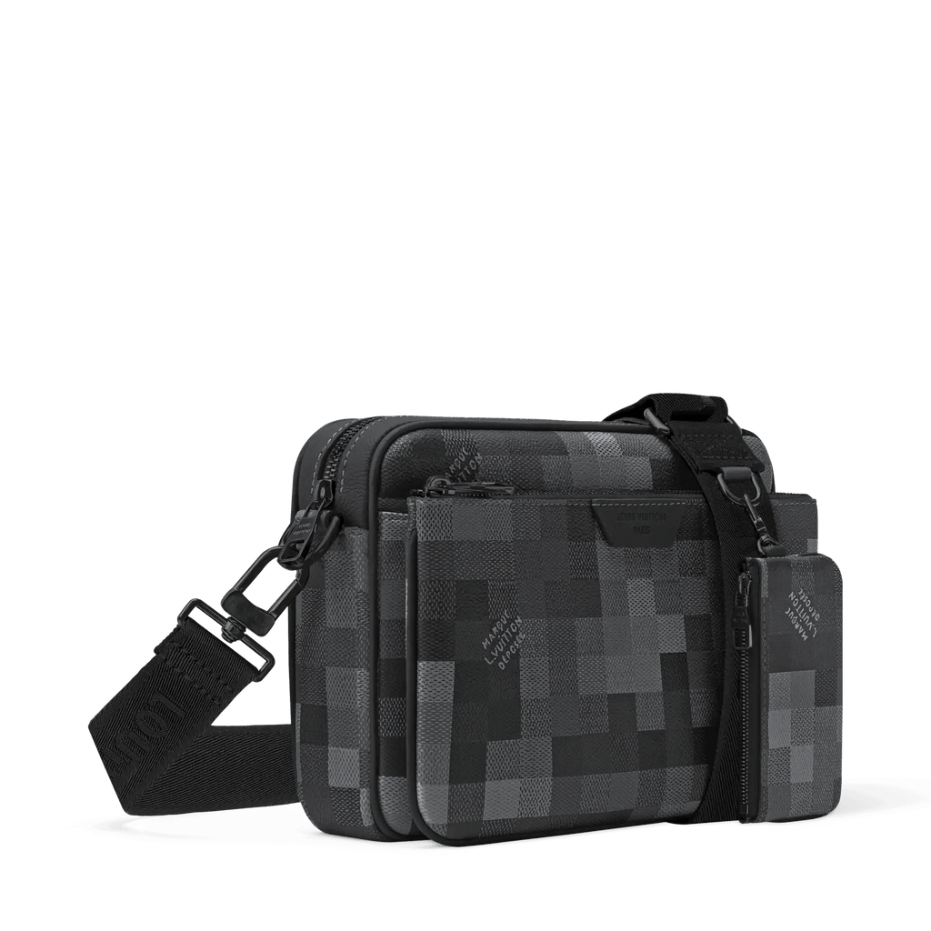 Trio Messenger Bag Black Shoes For Men