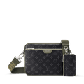 Trio Messenger Bag Monogram Eclipse Canvas Khaki Shoes For Men
