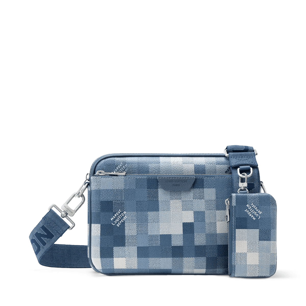 Trio Messenger Bag Indigo Shoes For Men