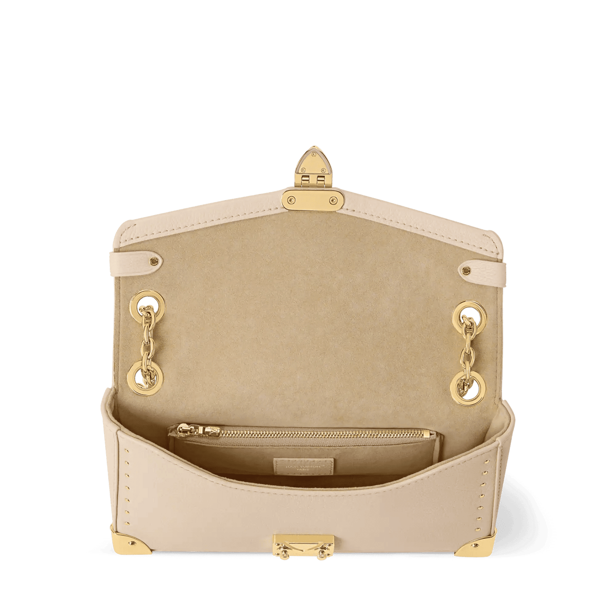 Trunkie East-West Calfskin Leather Almond Baguette Bag For Women