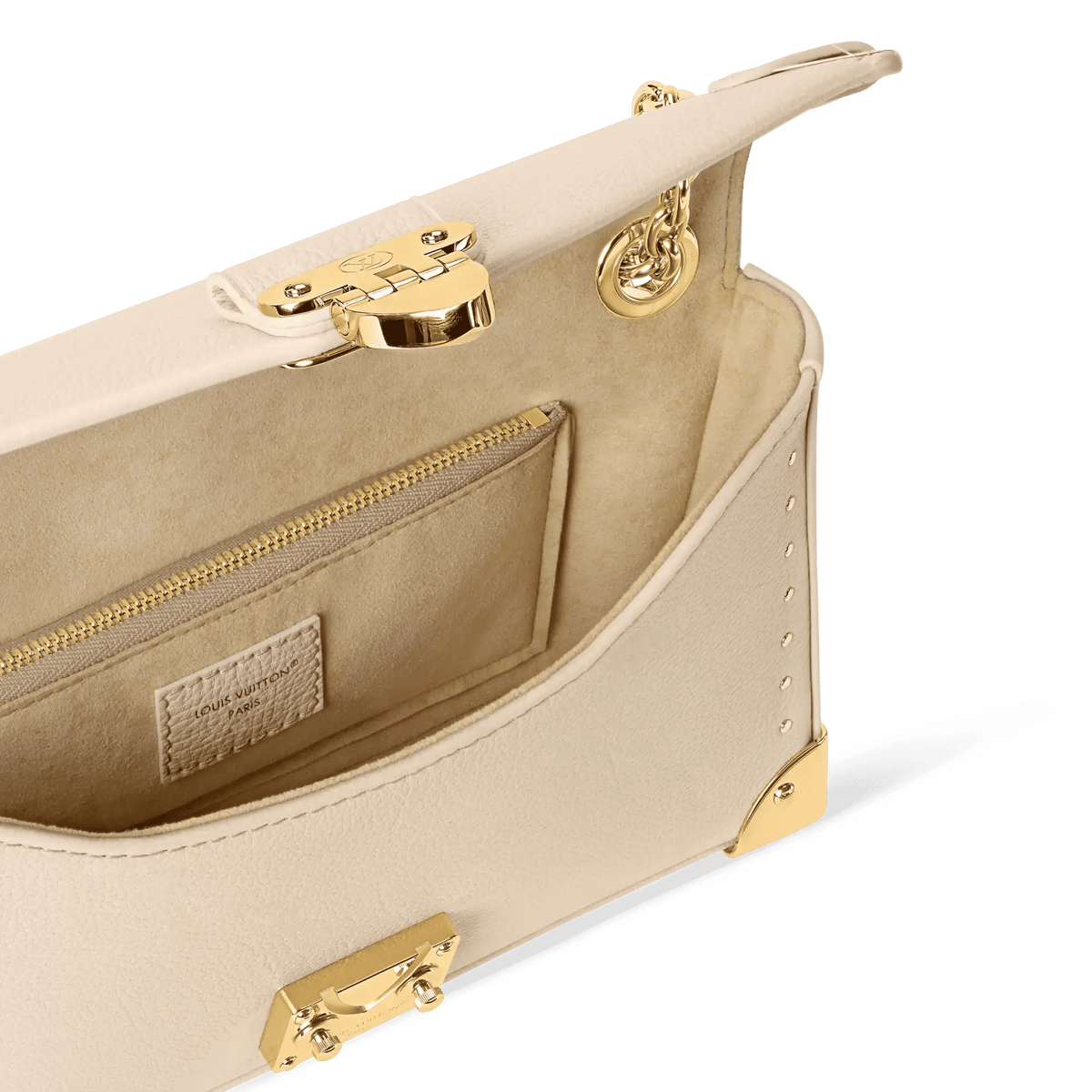 Trunkie East-West Calfskin Leather Almond Baguette Bag For Women