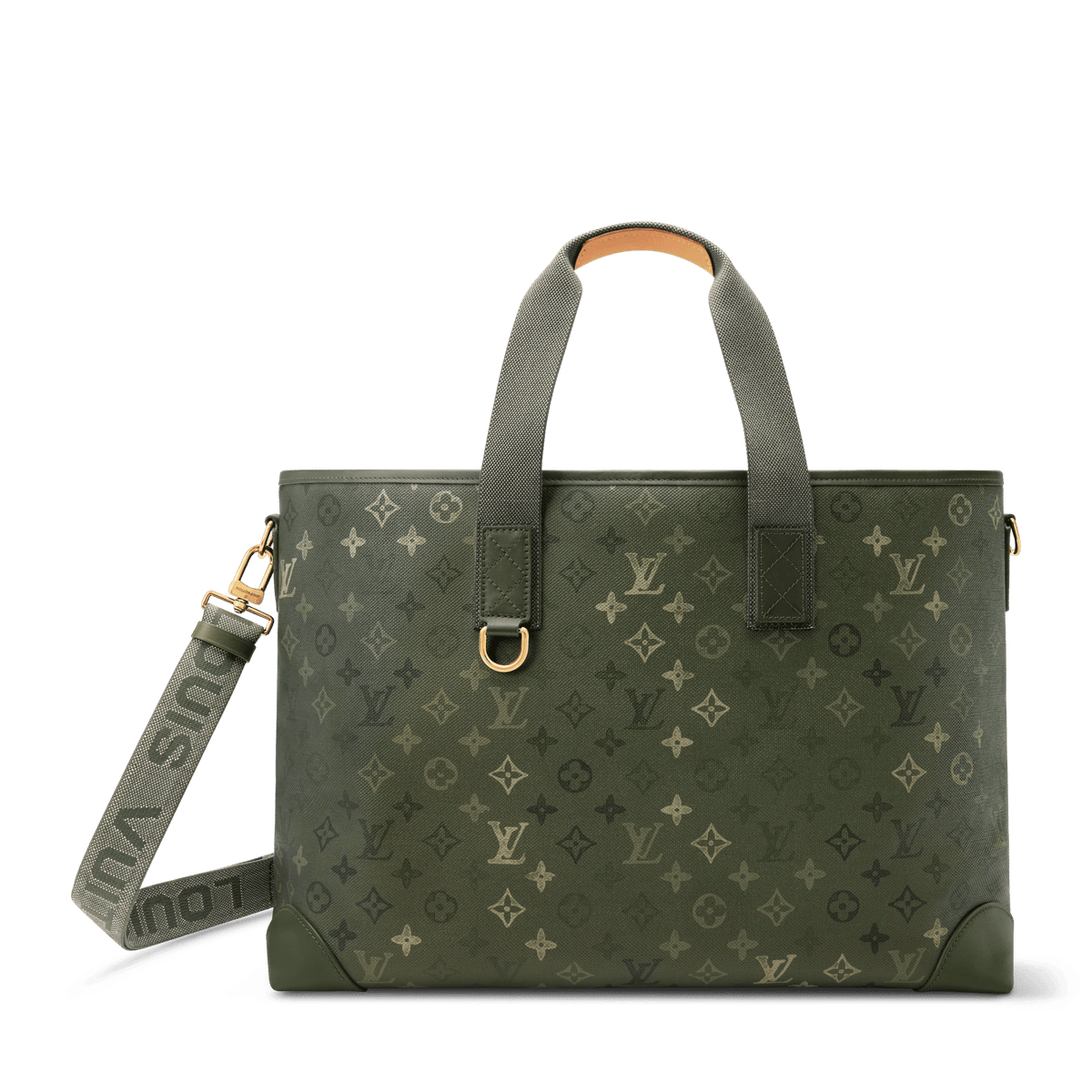 Men's Khaki Coated Canvas Tote Bag product image 1