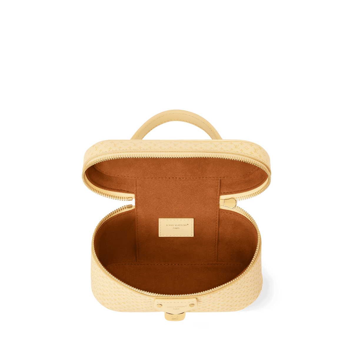 Vanity Chain Crossbody Pouch Banana Calfskin Leather Gold-Toned Hardware