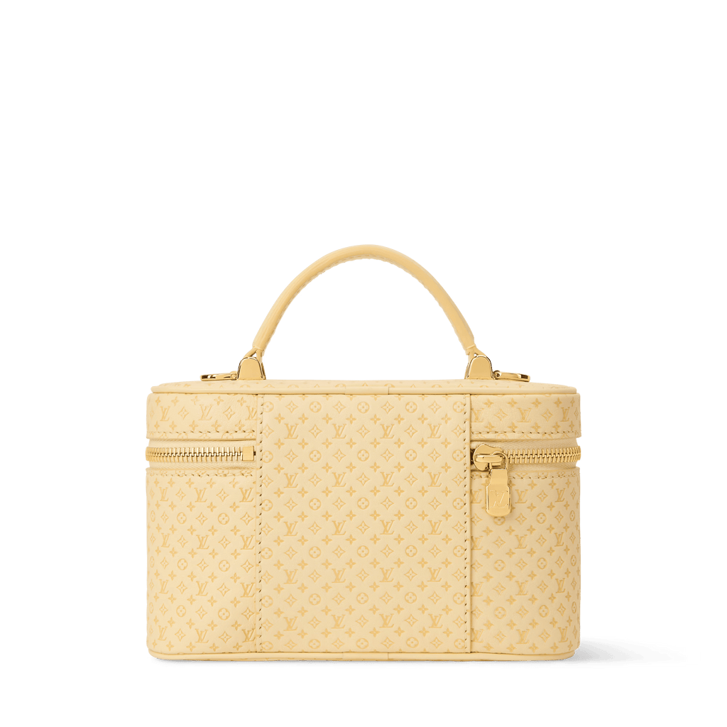 Vanity Chain Crossbody Pouch Banana Calfskin Leather Gold-Toned Hardware