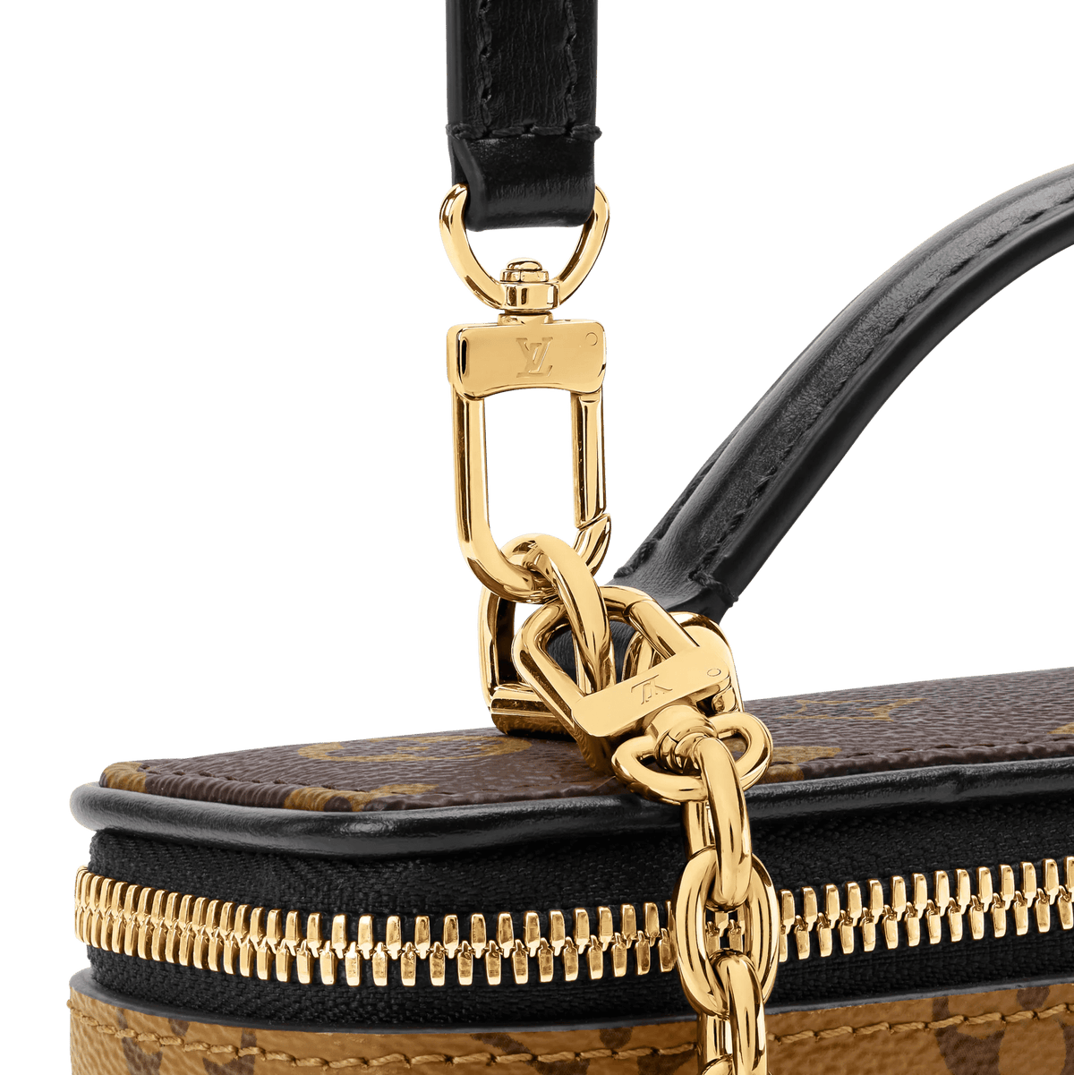 Vanity Pouch Trunk Monogram Reverse Canvas Chain Wallet For Women