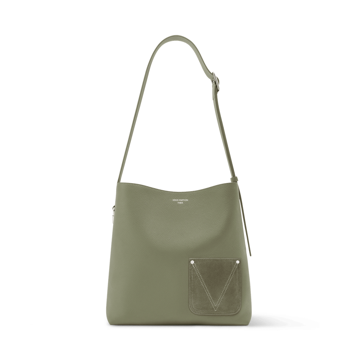 Verso Hobo LV Touch Calfskin Khaki For Men