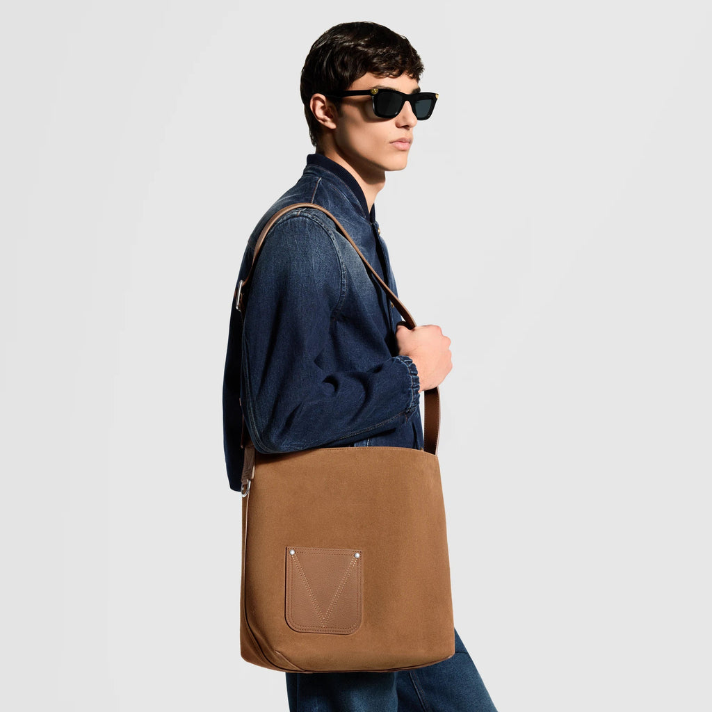 Verso Hobo LV Touch Calfskin Leather Tan For Men