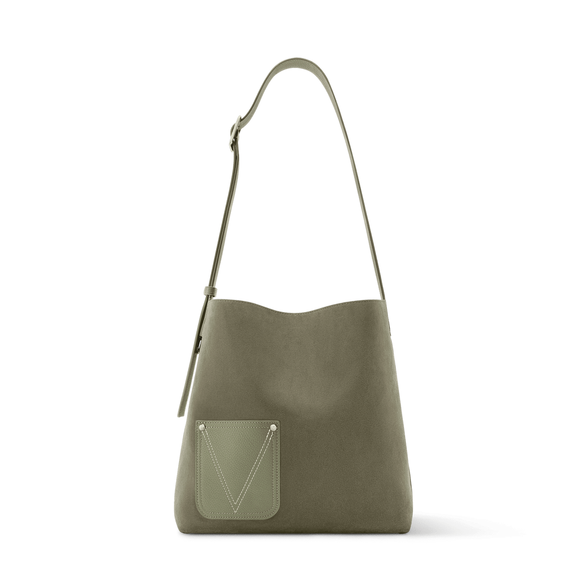 Verso Hobo LV Touch Calfskin Khaki For Men