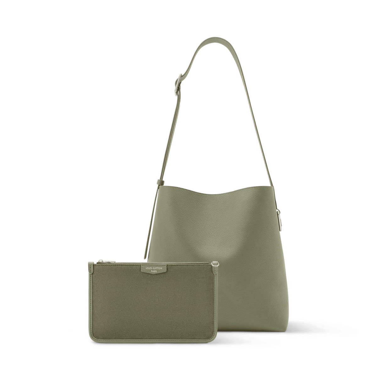 Verso Hobo LV Touch Calfskin Khaki For Men