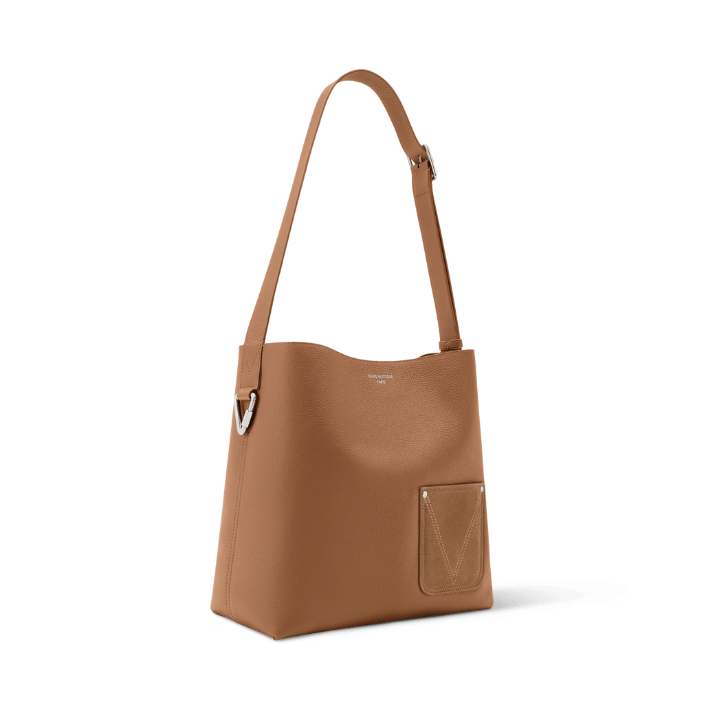 Verso Hobo LV Touch Calfskin Leather Tan For Men