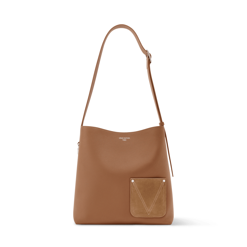Verso Hobo LV Touch Calfskin Leather Tan For Men
