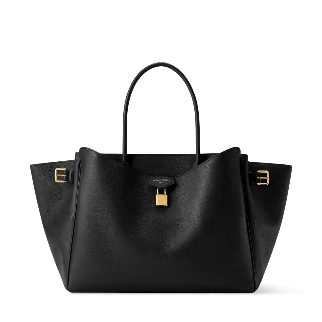 Vendome MM Black Calfskin Leather Tote Bag M26338 For Women