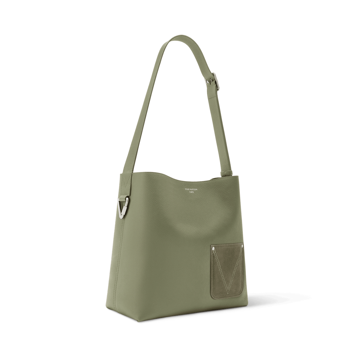 Verso Hobo LV Touch Calfskin Khaki For Men