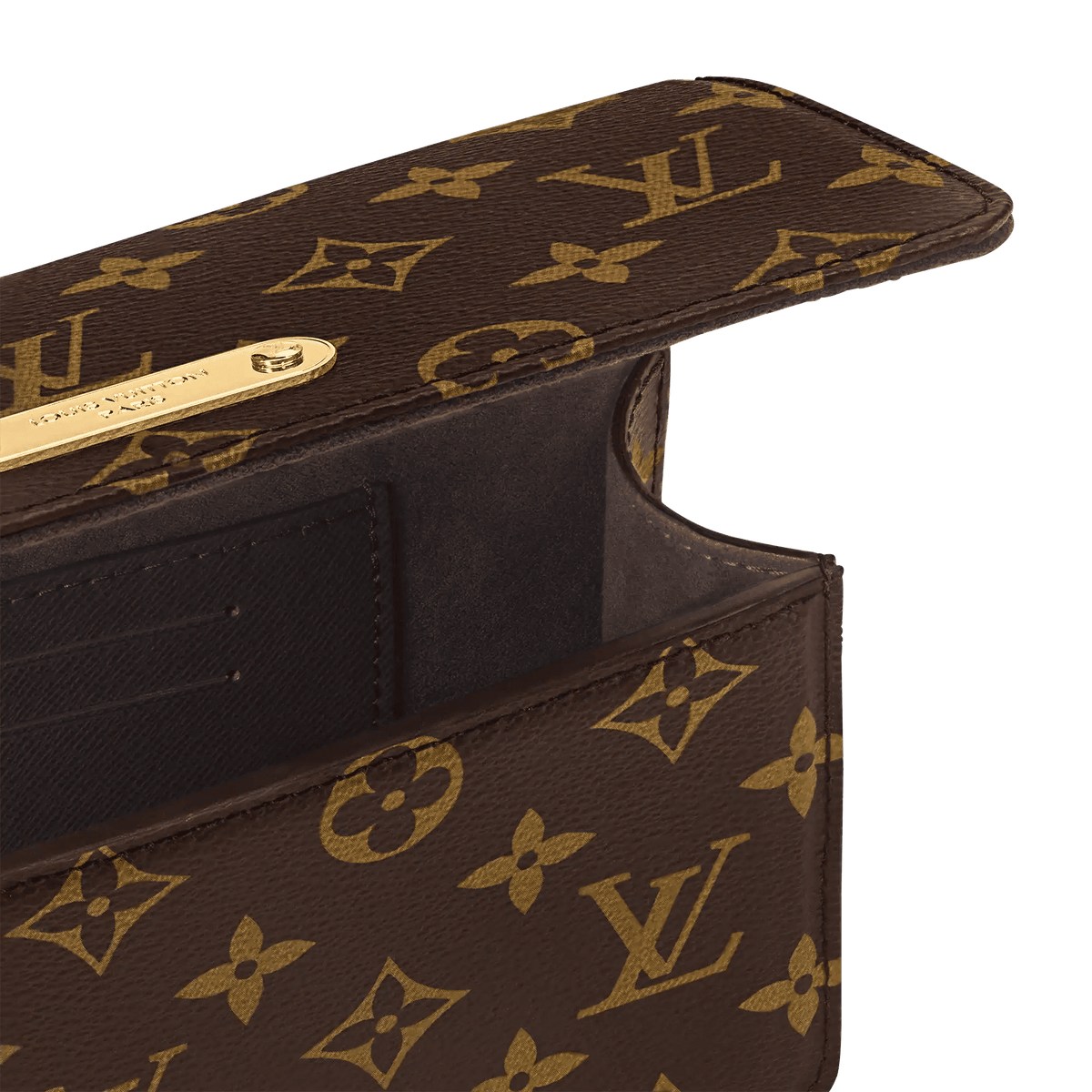 On Chain Lily Monogram Coated Canvas Chain Wallet M82509 For Women