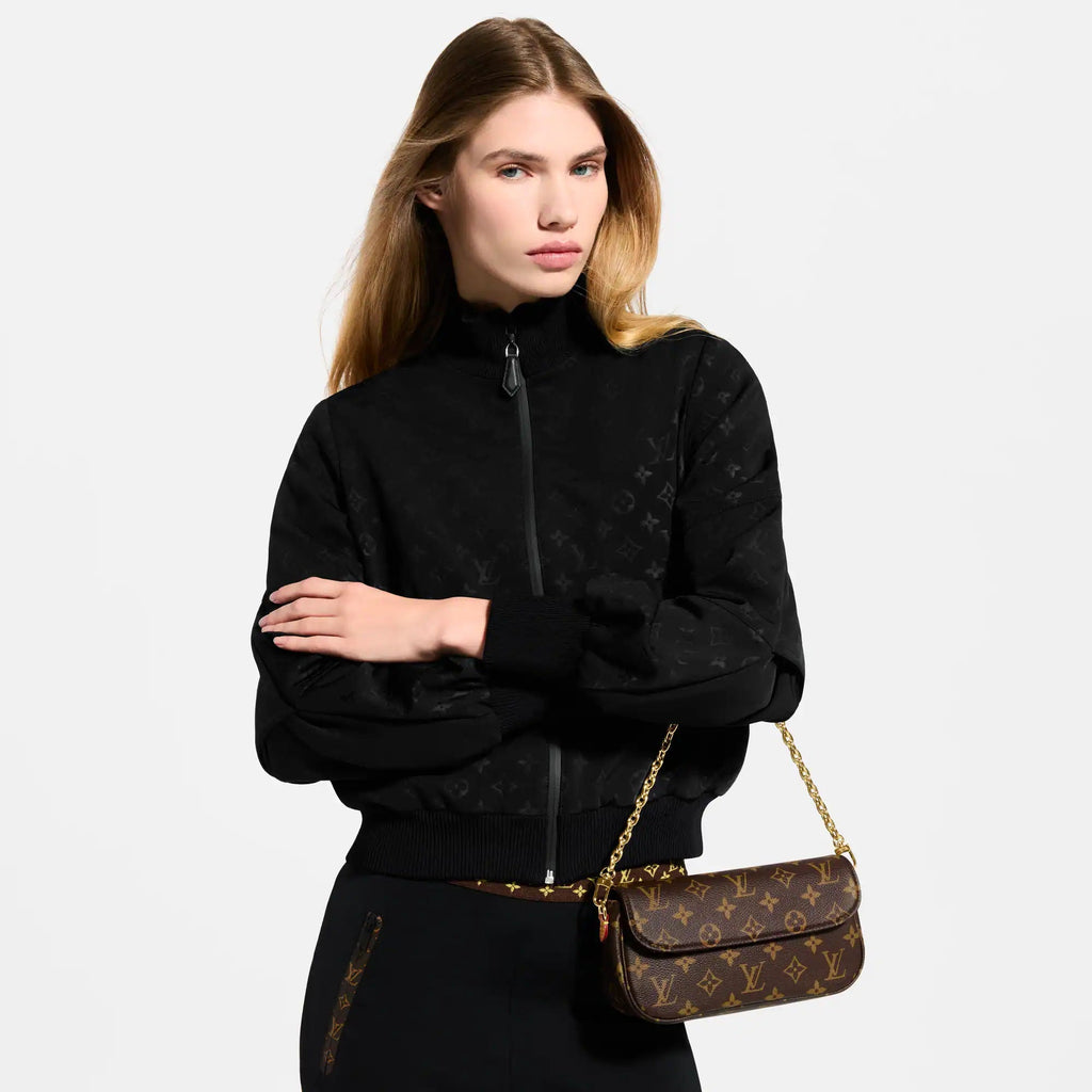 On Chain Ivy Monogram Canvas Chain Wallet For Women
