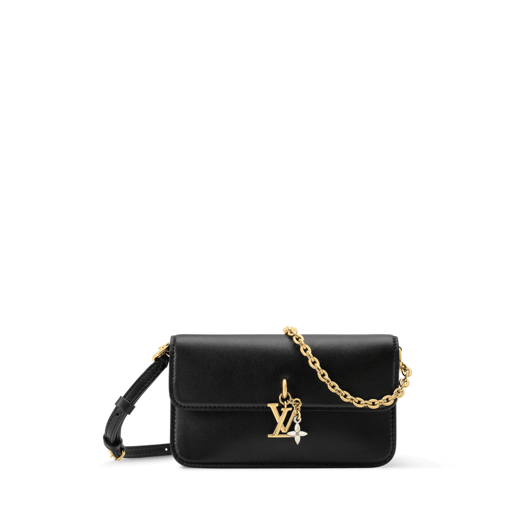 On Chain LV Bloom Calfskin Leather Chain Wallet M29457 For Women