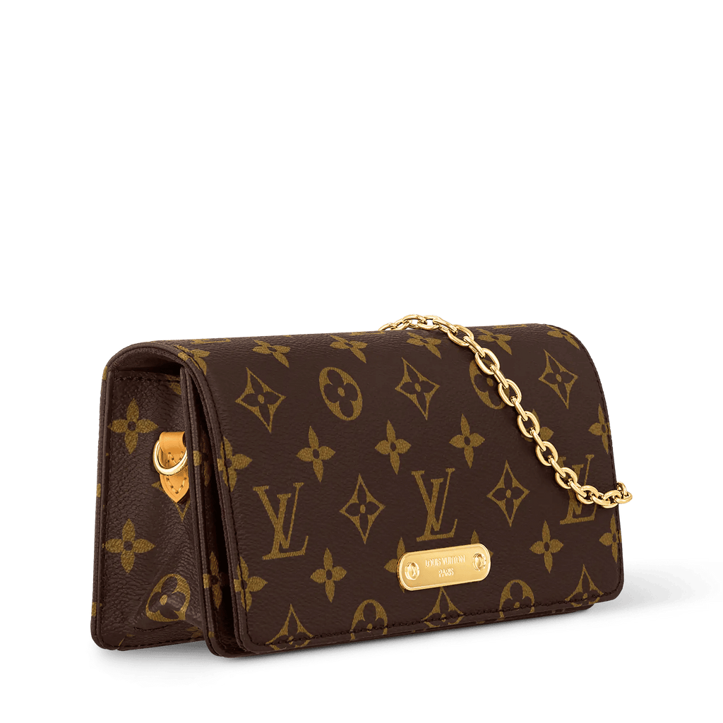 On Chain Lily Monogram Coated Canvas Chain Wallet M82509 For Women