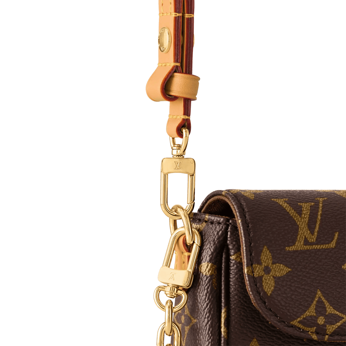 On Chain Ivy Monogram Canvas Chain Wallet For Women