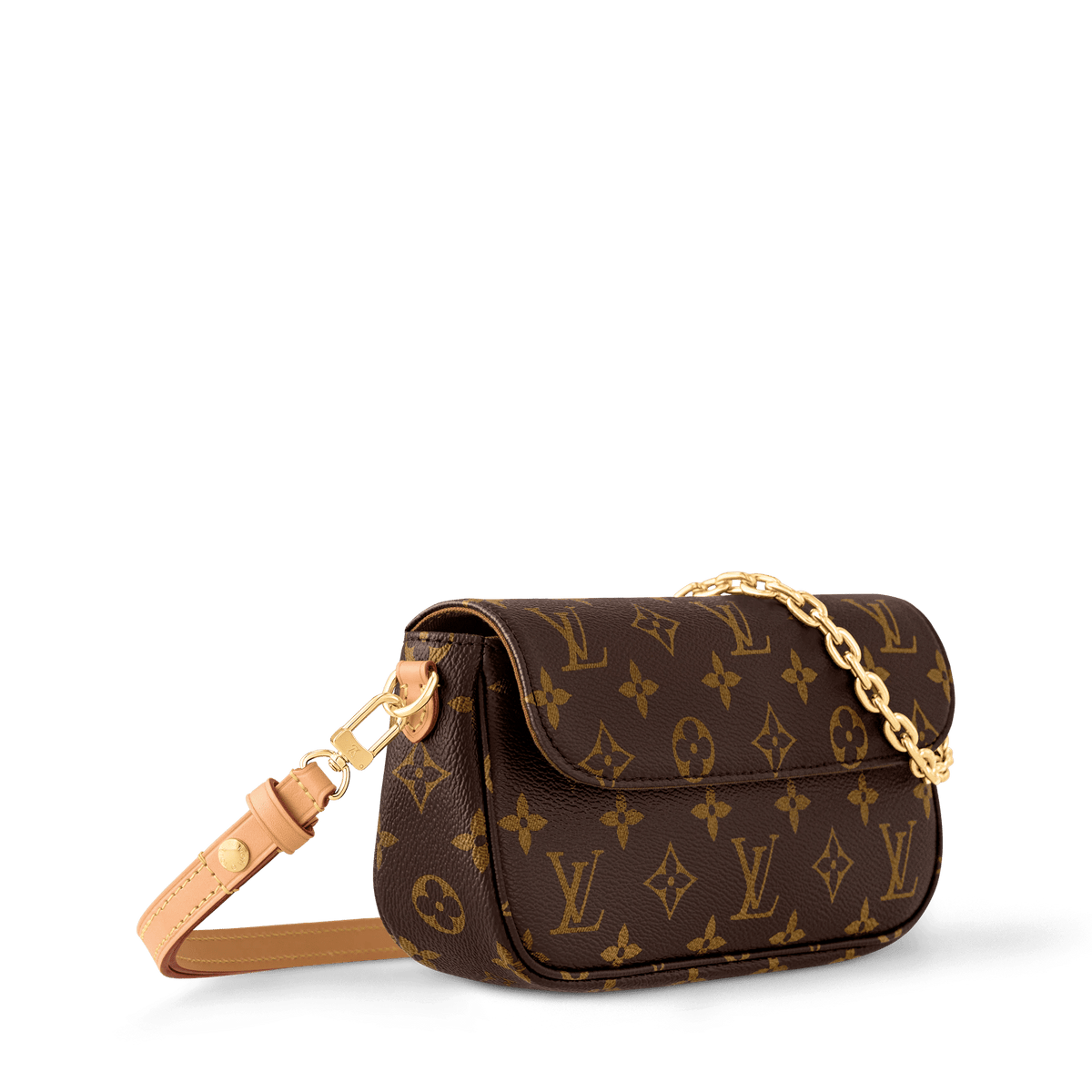 On Chain Ivy Monogram Canvas Chain Wallet For Women