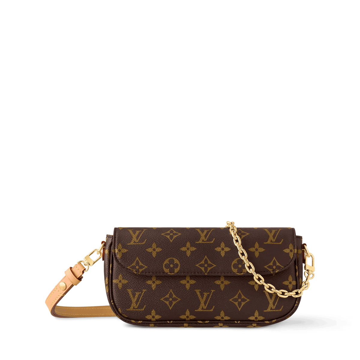 On Chain Ivy Monogram Canvas Chain Wallet For Women