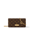 On Chain Lily Monogram Coated Canvas Chain Wallet M82509 For Women