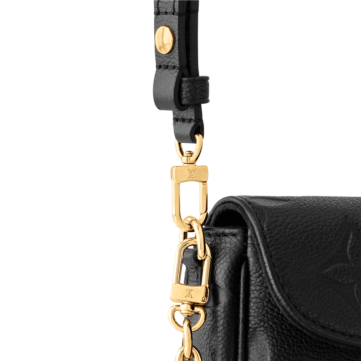 Wallet On Chain Ivy Black Monogram Empreinte Leather Crossbody Bag M82154 For Women