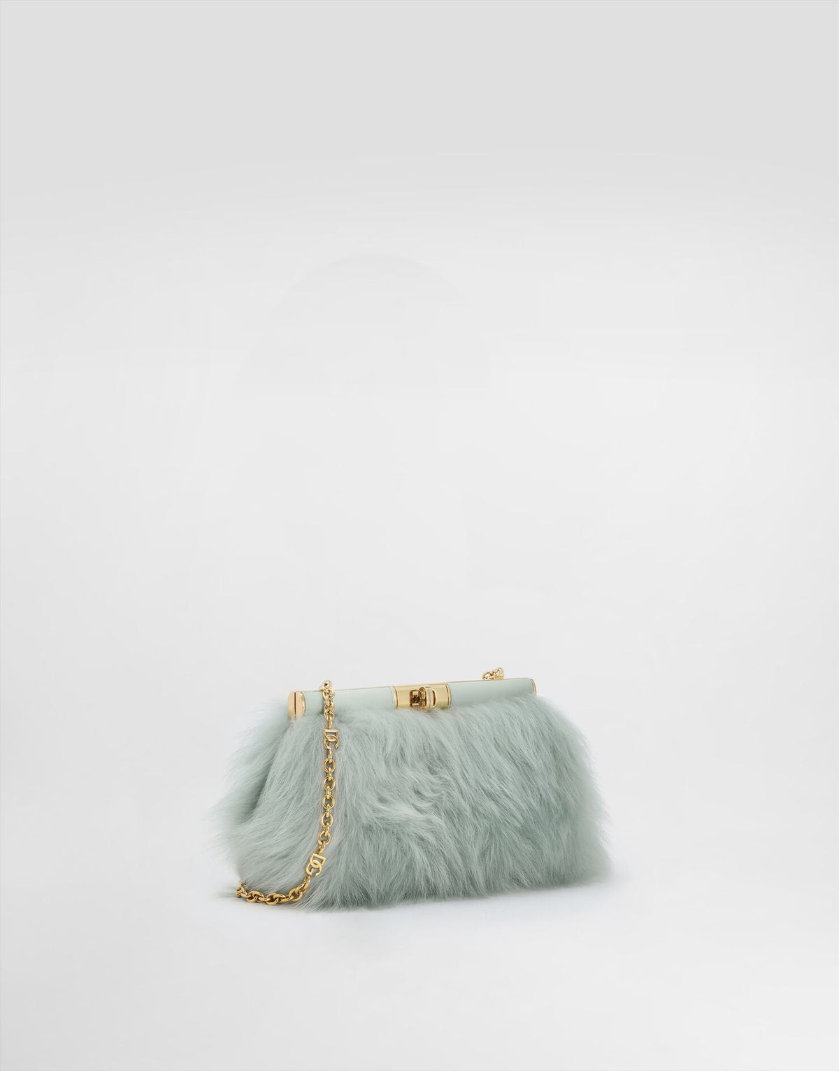 Marlene Shoulder Luxury Handbag Shearling and Calfskin Multicolor Vintage Brass Hardware