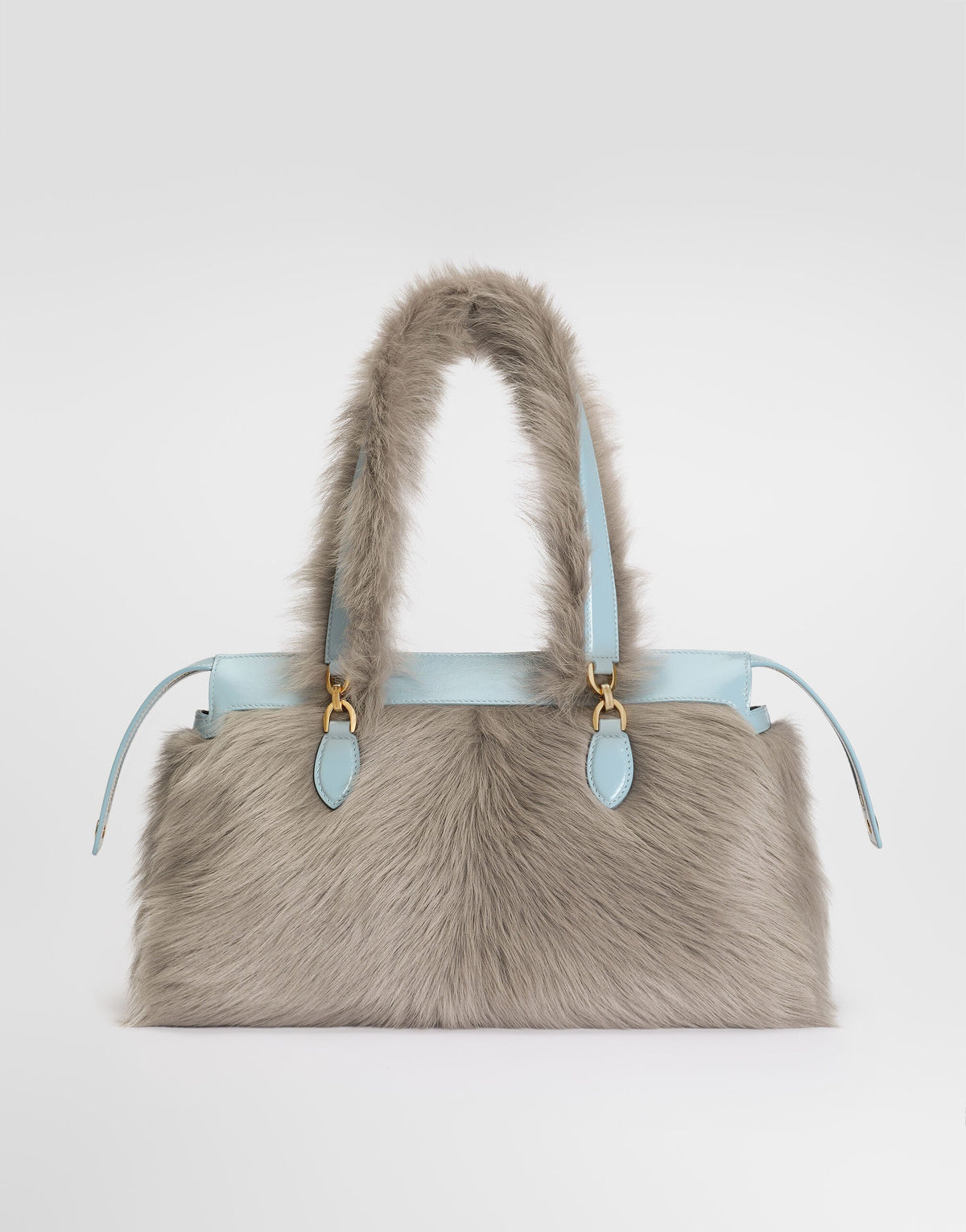 Vittoria Shoulder Luxury Handbag Shearling Calfskin Multicolor Vintage Brass Hardware
