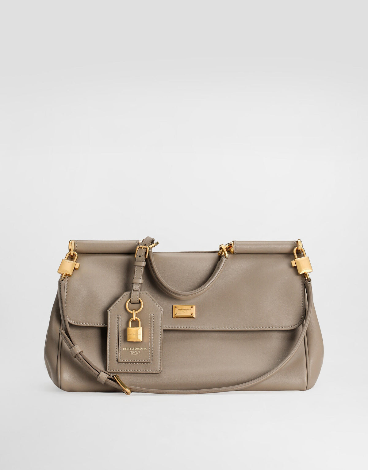 Beige Calfskin Leather Handbag product image 1