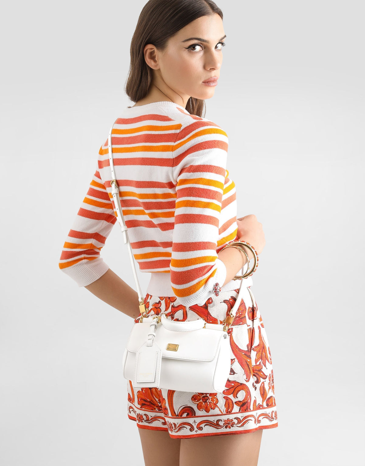 White Mini Calfskin Leather Handbag product image 7