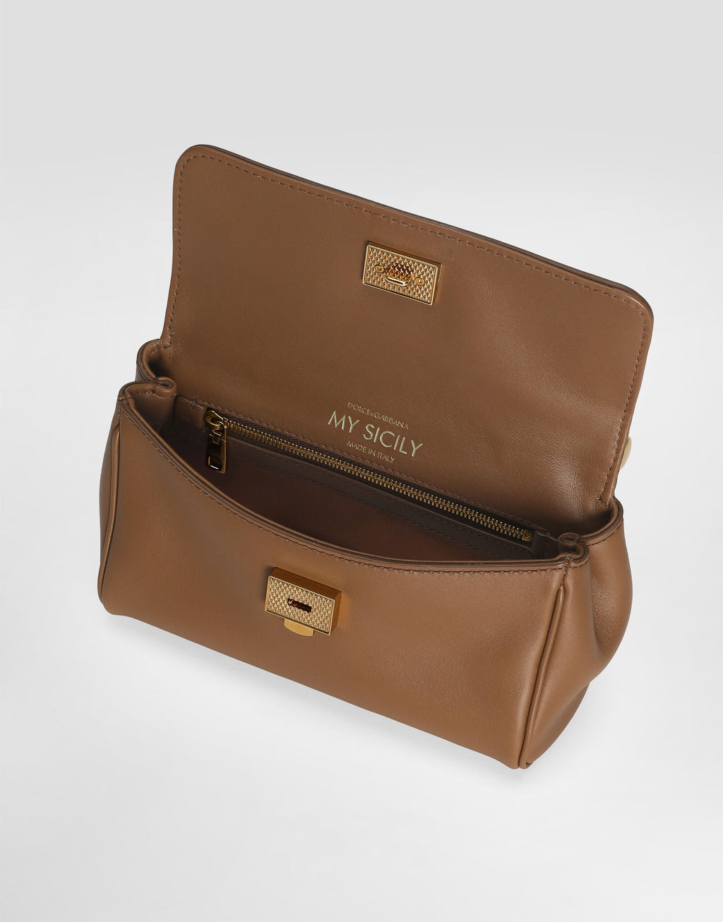 Brown Mini Calfskin Leather Handbag product image 6