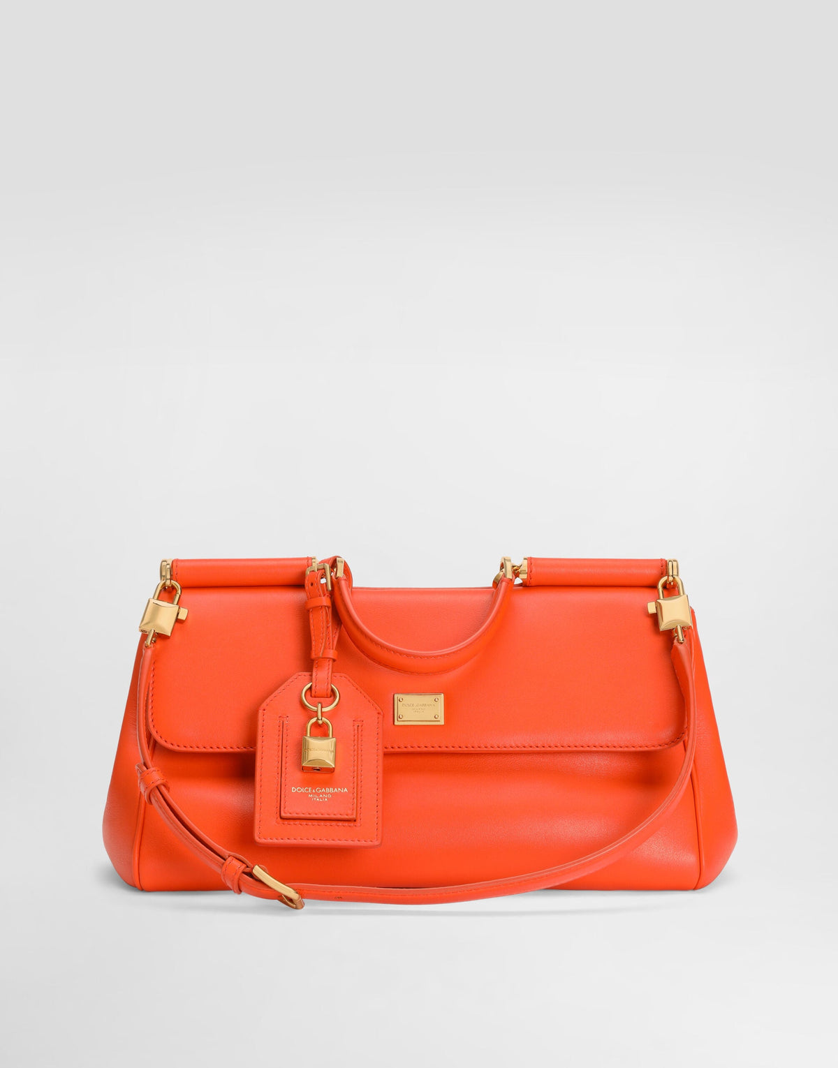 Orange Calfskin Leather Handbag product image 1